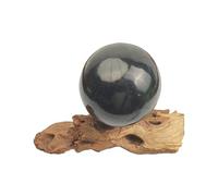 MIXIUJIEN CHENYISHI Wholesale Price Big Size 30/40/50/60/70/80mm Natural shungite Sphere Decoration Gemstone (Base), 50 mm, Agate