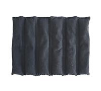 MIXIUJIEN Handcrafted Shungite Crystal Cushion - 12.6x9.45 Inch Black Canvas Pad, Filled with Natural Shungite Chips Stones Healing Massage Mat(Without Adhesive Stickers)(Without Velcro)