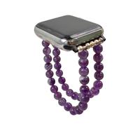 MIXIUJIEN Healing Crystal Beaded Strap Watch Band Compatible with Watch 38mm 40mm 41mm 42mm 44mm 45mm (11-Sodalite, Rose gold 38/40/41-20mm)(10-Dream Amethyst,Rose gold 38/40/41-20mm)