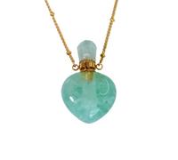 MIXIUJIEN Love in Every Heartbeat - 4 PCS Natural Heart-Shaped Crystal Pet Memorial Necklaces - Holds Ashes & Fur, Eases Goodbye with Gentle Presence(Green Aventurine)