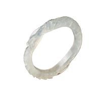 MIXIUJIEN Natural Xiuyan Jade Dragon Bracelet - Handcrafted Auspicious Symbol, Smooth Polished Finish, Fine Texture, Gift of Peace and Prosperity, One Size, Agate