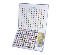 MIXIUJIEN Science Kit: 100 Real Natural Mineral & Crystal Specimens for Kids Geology - with Identification Sheet, Magnifier, Tweezers & UV Light, Gift for Boys Girls