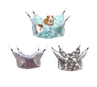 MIXIUJIEN Sugar Glider Sleeping Pouch Nest, Plush Hanging Cage Bed for Sugar Gliders and Flying Squirrels, Enclosed Sleep Hammock with Metal Hooks, Two Sizes(Love-B,30 * 30cm)