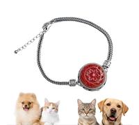 MIXIUJIEN Where Love Resides - Pet Hair Memorial Bracelet with Red Hollow-Out Bead - Adjustable Keepsake for Eternal Companionship