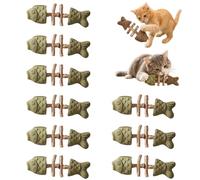 MIXIYI Catnip and Silvervine Chew, Catnip & Silvervine Chew, 2026 New Creative Cat Dental Chew Toy for Cats, Durable Wooden Teeth Cleaning Stick for Chewing, Licking, Pawing, Playing，A-9 Pcs