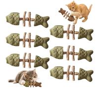 MIXIYI Catnip and Silvervine Chew, Catnip & Silvervine Chew, 2026 New Creative Cat Dental Chew Toy for Cats, Durable Wooden Teeth Cleaning Stick for Chewing, Licking, Pawing, Playing，A-6 Pcs