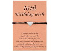 MIXJOY Birthday Wish Bracelet, Turning 13th 14th 15th 16th 17th 18th 19th 20th 21st 30th 40th 50th Birthday Present for Him Her, M, Metal, no gemstone