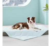 MIXJOY Cooling Blanket for Extra Large Dogs Breathable, Dual-Sided with Q-MAX>0.5, Lightweight Pet Cooling Throw Blanket Summer for Dog Bed & Couch Bed, Washable Soft Cat Cold Mat, Aqua Green, 50x60