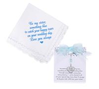 MIXJOY Something Blue Bridal Gift Wedding Day Bridal Blue Pearls Angel Wings Bouquet Garter for Bride