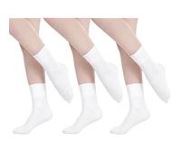 MIXLAC Girls Seamless Ballet Dance Socks 3 Packs Soft Breathable Kids Socks (UK Child 6-3.5)