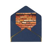 MIXMEY Brick Wall Print Blank Greeting Cards, Pearl Paper Envelopes Suitable For Various Occasions - Anniversary Cards, Thank You Cards, Holiday Cards, Wedding Cards, Congratulations, And More
