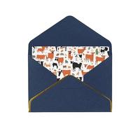 MIXMEY Cow Print Pattern Print Blank Greeting Cards, Pearl Paper Envelopes Suitable For Various Occasions - Anniversary Cards, Thank You Cards, Holiday Cards, Wedding Cards, Congratulations, And More