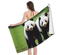MIXMEY Cute Panda Print Soft Microfiber Extra Large Bath Towel 52 X 32 Super Absorbent Swimming Beach Towel, Suitable for Sports Girls Adult Women Bathroom Swimming Pool Men's Travel Swimming