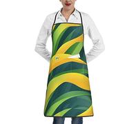 MIXMEY Day Lily Print Pattern Print Cute Girl Kitchen Apron, Men'S Cooking Cool Apron, Gardening Staff Waterproof Apron, With Pockets