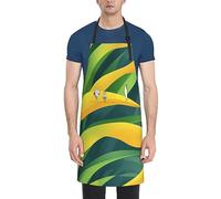 MIXMEY Day Lily Print Pattern Print Cute Girl Kitchen Apron, Men'S Cooking Cool Apron, Gardening Staff Waterproof Apron, With Pockets