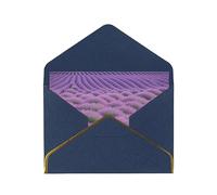 MIXMEY Lavender Print Blank Greeting Cards, Pearl Paper Envelopes Suitable For Various Occasions - Anniversary Cards, Thank You Cards, Holiday Cards, Wedding Cards, Congratulations, And More