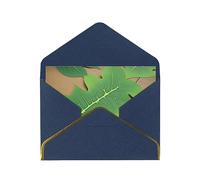 MIXMEY Leaves Print Blank Greeting Cards, Pearl Paper Envelopes Suitable For Various Occasions - Anniversary Cards, Thank You Cards, Holiday Cards, Wedding Cards, Congratulations, And More