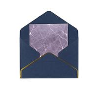 MIXMEY Purple Marble Print Blank Greeting Cards, Pearl Paper Envelopes Suitable For Various Occasions - Anniversary Cards, Thank You Cards, Holiday Cards, Wedding Cards, Congratulations, And More