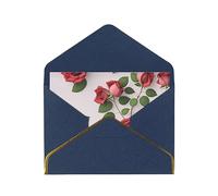 MIXMEY Rose Flower Print Blank Greeting Cards, Pearl Paper Envelopes Suitable For Various Occasions - Anniversary Cards, Thank You Cards, Holiday Cards, Wedding Cards, Congratulations, And More