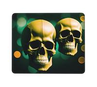 MIXMEY Terrible Skull Head Print Washable Square Cloth Mousepad Pad for Office Laptops, Non Slip Rubber Base Mousepad Pad for Desktop Wireless Mice