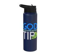 Mixologist God Knows When You Don't Tip Pizza Delivery Stainless Steel Insulated Water Bottle