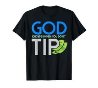 Mixologist God Knows When You Don't Tip Pizza Delivery T-Shirt