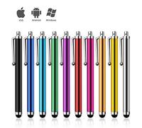 Mixoo Stylus Pen 10-Pack Universal Capacitive Touch Screen Pens for iPads, Tablets, Smartphones, Samsung Galaxy - Multiple Colors
