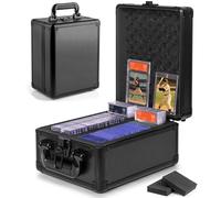 MIXPOET Graded Card Storage Box Case, Sports Trading Card Box - Baseball Cards Slab Case Fits PSA MTG CSG BGS SGC Top Loaders Magnetic Card Holder