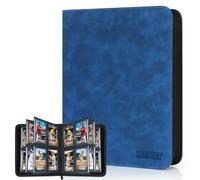 MIXPOET Trading Card Top Loader Binder, Trading Cards Folder Album with Sleeves, 4 Slot 112 Pockets, Collectible Games Storage Holder, MTG TCG Baseball Football Sports Cards, FOR TOP LOADERS ONLY