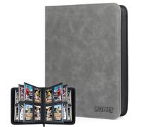 MIXPOET Trading Card Top Loader Binder, Trading Cards Folder Album with Sleeves, 4 Slot 112 Pockets, Collectible Games Storage Holder, MTG TCG Baseball Football Sports Cards, FOR TOP LOADERS ONLY