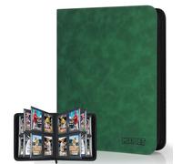 MIXPOET Trading Card Top Loader Binder, Trading Cards Folder Album with Sleeves, 4 Slot 112 Pockets, Collectible Games Storage Holder, MTG TCG Baseball Football Sports Cards, FOR TOP LOADERS ONLY