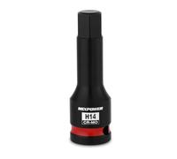 MIXPOWER 1/2" Drive 14mm Hex Impact Bit Socket, Allen Bit Socket, CR-MO Steel, Master Impact Hex Driver