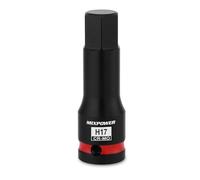 MIXPOWER 1/2" Drive 17mm Hex Impact Bit Socket, Allen Bit Socket, CR-MO Steel, Master Impact Hex Driver