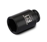 MIXPOWER 1/2" Drive Deep Impact Socket, CR-MO, 34 mm, 6 Point, Axle Nut Impact Grade Socket for Easy Removal