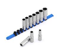 MIXPOWER 10 Pieces 1/2-Inch Drive Deep Impact Socket Set, 6-Point,10-24mm,CR-V