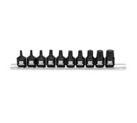 MIXPOWER 10 Pieces 3/8" Drive Impact Torx Bit Sockets,T25-T70,Cr-Mo Impact Grade,Solid One Piece Construction