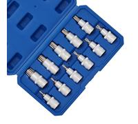 MIXPOWER 11-Piece 1/2" Drive Torx Bit Socket Set, Length: 55mm, T20-T80, CR-V&S2 Steel