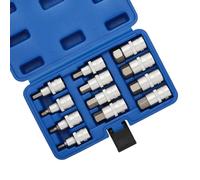 MIXPOWER 12 PCS 1/2-Inch Drive Hex Bit Socket Set, H-Type, 5mm to 22mm, CR-V