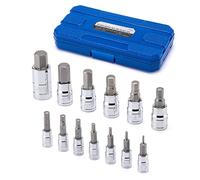 MIXPOWER 13 Piece Hex Bit Socket Set, Metric, 2mm-14mm, Allen Bit Socket Kit