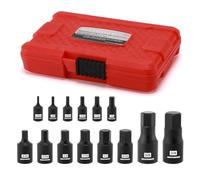 MIXPOWER 14-Piece Dr. Bit Socket Set, 3/32 to 3/4, 1/4", 3/8" and 1/2" Drive, Cr-Mo Impact Grade, SAE, Hex Bit Socket