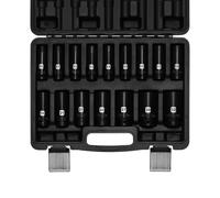 MIXPOWER 16 Pieces 1/2-Inch Drive Impact Socket Set, Deep, 10mm to 32mm, Metric, 6 Point, CR-V