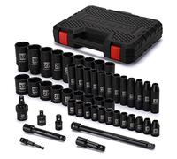 MIXPOWER 49 Pieces 1/2-Inch Drive Impact Socket Set, Deep/Shallow, (8mm-32mm), CR-V, Metric, Includes Extension Bars, Adapters, Impact Universal Joint
