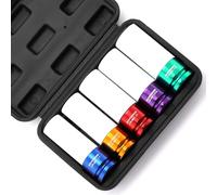 MIXPOWER 5 Pieces 1/2" Drive Wheel Protector Impact Socket Set, CR-MO, Metric/SAE, Thin Wall Deep Impact Socket Set, 6 Point, Color-Coded, 17mm, 19mm, 21mm, 13/16", 7/8"