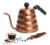 Mixpresso Gooseneck Pour Over Coffee Kettle, Barista Pour Control Design For Coffee and Tea, High-Grade Stainless Steel 1.2 Liter (40 OZ) Drip Coffee Induction Cooker , Copper Stovetop Kettle
