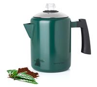 Mixpresso Stainless Steel Stovetop Coffee Percolator, Percolator Coffee Pot, Excellent For Camping Coffee Pot, 37oz 5-8 Cup Coffee Maker, Stainless Steel Coffee Percolator, Green Coffee Maker