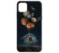 Mixroom - Back case cover in soft TPU silicone for Honor X8 4G with House and Planets N995 pattern