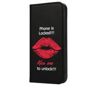 Mixroom - Book Case Cover for Redmi 9A / 9AT with Stand in Faux Leather Magnetic Closure Wallet Inner Part in Soft TPU Kiss Me to Unlock 159 Pattern
