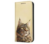 Mixroom - Book Case Cover for Xiaomi 13 Lite with Stand in Faux Leather Magnetic Closure Wallet Inner Part Soft TPU Cat Tiger 151