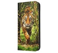 Mixroom - Case Cover Book Case for Redmi Note 13 5G with Stand in Faux Leather Magnetic Closure Wallet Inner Part in Soft TPU Tiger Pattern A03