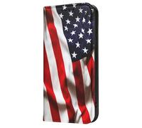 Mixroom - Case Cover Book Case for Samsung Galaxy A03S with Stand in Faux Leather Magnetic Closure Wallet Inner Part in Soft TPU American America Pattern M697